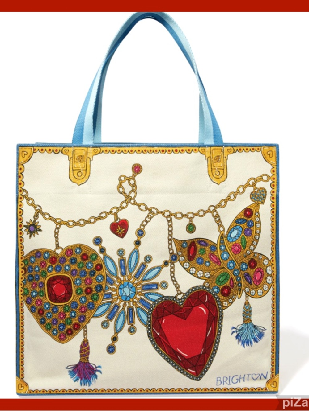 💙NWT ~ Brighton Multicolor Embellished Glittering Love Large Tote Bag - NWT